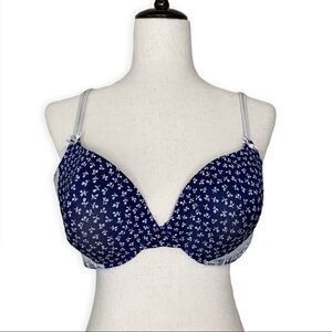 Jessica Simpson Size 38D Blue Floral Bra